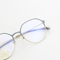 1014 Monture de lunettes optiques ronde minimaliste à monture complète Verres transparents Durables Jeunesse Unisexe Vente directe d'usine