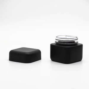 Black Sprayed Printing Printed Glass Bottle Jar with Child Resistant Resistance Resist Proof Cr Lid Cap for Packaging Herb - Product Image 1