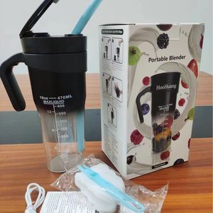 Mini-presse-agrumes électrique portable rechargeable 470 ml avec lame pour la préparation de smoothies aux fruits - Product Image 2