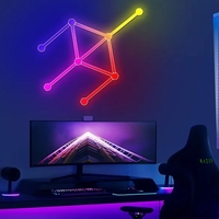 Lumière d'ambiance LED à éclairage modulable RGB pour salle de jeu, lumière murale intelligente, décoration créative pour bar intérieur, veilleuse, contrôle par application