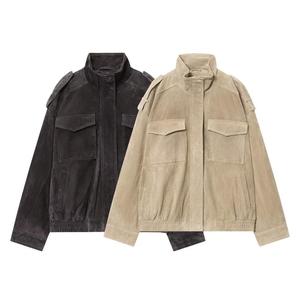 Manteau en daim pour <span class=keywords><strong>femme</strong></span>, automne-hiver - Product Image 3