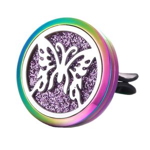 Diffuseur d'arômes en forme de locket couleur or rose, diffuseur d'huiles essentielles, locket parfumé pour voiture, clip de ventilation - Product Image 5