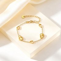 Bracelet personnalisé en forme de gourde en acier inoxydable plaqué or 18 carats, chaîne creuse, pour femme, vente en gros