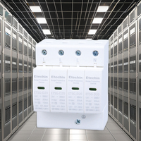Solaire 20kA-80kA 4P Dispositif de protection contre les surtensions 220v/385v AC 50-6HZ Tension nominale 3P Type T2 Solaire SPD AC Parafoudre