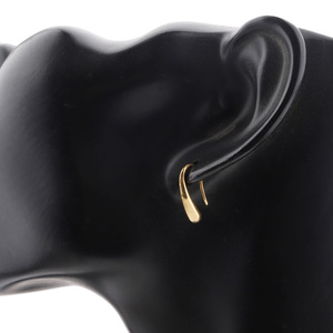 Teardrop <b>Earring</b> <b>Hooks</b> 14.5mm 16mm Steel Gold For <b>Earring</b> Making Unisex Jewelry Findings - Product Image 2