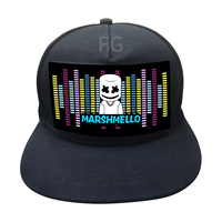 Casquette LED à égaliseur, activée par le son, éclairage musical pour fête, vente chaude