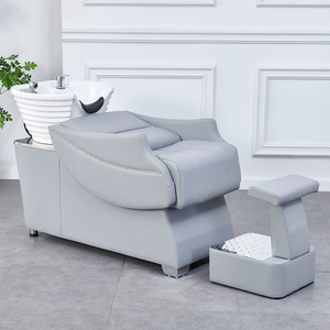 High-end ceramic basin hair washing <b>bed</b> - simple semi-reclining style - suitable for use in beauty salons and hair salons - Product Image 3
