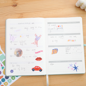 Non Dated Custom Printed Genähtes A5 Leder Hardcover Tägliche Agenda Undatierter Tagebuch planer 2022 <span class=keywords><strong>Journal</strong></span> - Product Image 5