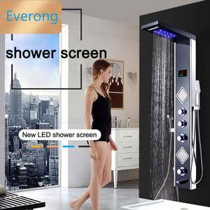 A buon mercato bagno intelligente a temperatura costante LED doccia doccia doccia più modalità di spruzzo d'acqua e SPA pannello doccia - Product Image 2