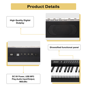 เปียโนดิจิตอล <span class=keywords><strong>MY</strong></span> MUSIC <span class=keywords><strong>MY</strong></span>-881 88 คีย์ MIDI สำหรับคีย์บอร์ดอิเล็กทรอนิกส์แบบพกพา ตัวเครื่องทำจากพลาสติก เหมาะสำหรับผู้เริ่มต้นและเป็นของขวัญ - Product Image 3