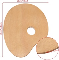 Palette de peinture en bois personnalisée de forme ovale ou rectangulaire pour artistes, vente en gros