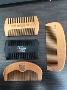 Xách Tay Hai Mặt Lê Gỗ Râu Lược Răng Tốt Túi Chải Tóc Tự Nhiên Công Cụ Tạo Kiểu Tóc Với Biểu Tượng Tùy Chỉnh Salon Sử Dụng Quà Tặng - Product Image 4