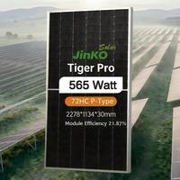 Panneau solaire Jinko Tiger Pro 550W 560W 570W bifacial demi-cellule N-Type double vitrage 72HC-BDVP Module PV Mono pour usage commercial