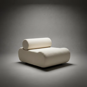 Canapé paresseux sans accoudoirs en laine d'agneau, style nordique <span class=keywords><strong>moderne</strong></span>, pour suite d'hôtel de style nordique, salon de <span class=keywords><strong>chalet</strong></span> de station de ski et véranda de villa scandinave - Product Image 1