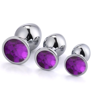 Plug <span class=keywords><strong>Anale</strong></span> Impermeabile in Acciaio Inossidabile, Giocattoli Sessuali in Metallo per Donne e Coppie - S/M/L, Multicolore con Diamanti, Gioco per Adulti - Product Image 1