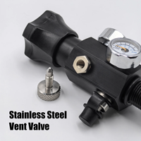 Valve de remplissage PCP Acecare 4500Psi 300Bar pour réservoir HPA, filetage M18*1.5, avec deux manomètres et trois types de filetage