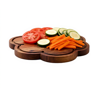 Tabla de Cortar de Madera para Cocina, Bloque de Cortar de Madera con Asa, Accesorios Rústicos para Encimera de Cocina - Product Image 1