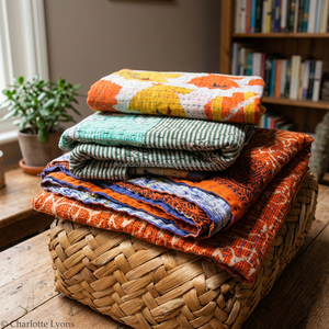 Couette Kantha indienne Vintage, vente en gros, modèle imprimé, nouveau Design Vintage - Product Image 3