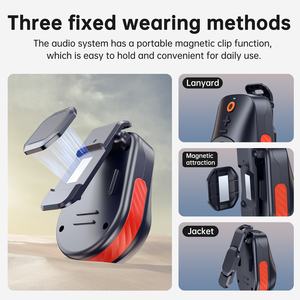 Di động ngoài trời Wearable không dây BT loa không thấm nước tay-miễn phí Chất lượng cao HIFI âm thanh với clip áo khoác và nam châm - Product Image 5