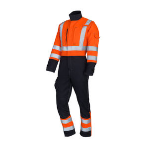 Combinaisons de sécurité ignifuges imperméables réfléchissantes pour hommes Combinaison de travail une pièce Taille ajustable Boucles pour outils Coton - Product Image 1