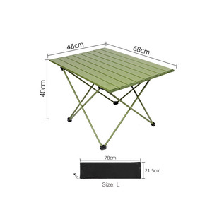 Table de pique-nique d'extérieur légère au design moderne pour la plage, cadre en aluminium, pliable pour le camping, avec un design moderne et léger - Product Image 3