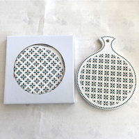 Napperon en céramique écologique, 6 pièces, tapis de table à manger, en forme de boule, dessous de verres créatifs