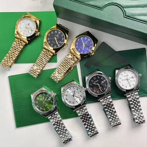 Montre-bracelet de luxe pour homme inspirée des designers avec bracelet en acier cadran rond classique fonction calendrier montre mécanique - Product Image 6