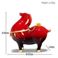 Bon chanceux cadeaux d'affaires décoration de la maison Tang Statue de cheval à la main en résine émaillée Cheval Animal Sculpture