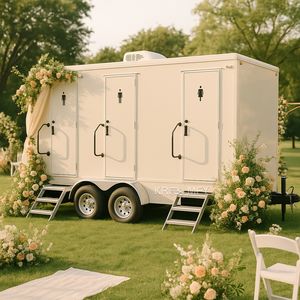 Portable Toilet Trailer Luxury Mobile Bathroom Eco-Friendly Durable for Apartment and Office Building Use - Product Image 4
