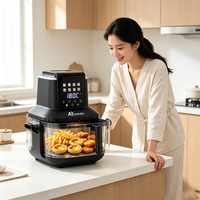 ANBOLIFE OEM Friteuse à air en verre non toxique 5,5 L sans PFAS, repas rapides et faciles, 8 fonctions de cuisson, appareils de cuisine conformes ROHS