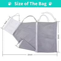 Sac de Douche Réglable pour Chat, Filet de Toile pour Toilettage et Lavage, Accessoire Multifonctionnel de Contrainte pour Chat, Empêche les Morsures et les Griffures