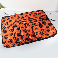 QINGJING GROSSHANDEL PET ATEMBARE FASER & CORAL FLEECE HALLOWEEN PUMPKIN DOG BED ENTFERNBAR & WASCH BAR