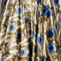Tissu satiné sergé 100 % polyester sur mesure, motifs imprimés, design léger, pour robes de mariée pour filles et femmes, doublure de bagages