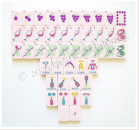 Ensemble de Mahjong Américain de Luxe Style Champagne, 160/166 Tuiles en Acrylique, Jeu de Société pour Fêtes, Divertissement Familial, Cadeau