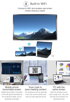 Tableau blanc interactif intelligent LCD 4K tout-en-un avec écran tactile, système Android/Windows pour réunions de bureau, formation scolaire
