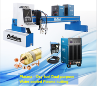 HafniumTech HFT-2060H1 Machine de découpe plasma CNC et oxy-gaz double usage robuste sur rail au sol 6,6 m x 2,2 m pour acier inoxydable