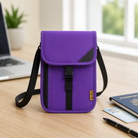 Pochette de voyage pour le cou, porte-passeport, porte-billets, sac anti-RFID, organiseur de documents