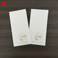 Serviette de cocktail personnalisée avec logo Sentez-vous comme du papier Airlaid lin pour Bar Desert Shop