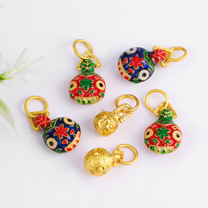 Pendentif Breloque en Émail Cloisonné Doré, Forme Bête, pour Bijoux DIY, Collier, Bracelet, Unisexe, Usage Quotidien - Product Image 4