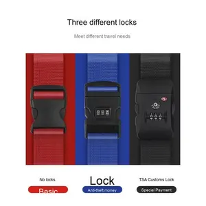 Нейлоновый дорожный защитный ремень для упаковки с крестообразным ремешком, усиленный ремень для страховки багажа - Product Image 3