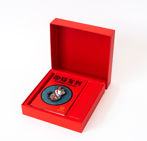 Ensemble de <span class=keywords><strong>rouge</strong></span> à lèvres épais personnalisé en matériaux recyclés Boîtes de maquillage Boîtes cadeaux Emballage du Nouvel An avec tissu imprimé - Product Image 3