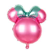Ballons Mini Mouse Butterfly Knot Head en aluminium de 24 pouces pour la décoration de fête d'anniversaire