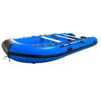 Bateau pneumatique professionnel de 4,5 m (15 pieds) avec plancher en aluminium, PVC renforcé, haute stabilité, bateau de pêche AL450