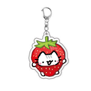 Nouveau porte-clés pendentif décoratif léger en acrylique imprimé UV, motif chaton de <span class=keywords><strong>dessin</strong></span> <span class=keywords><strong>animé</strong></span> style Ins, mignon et artistique - Product Image 6