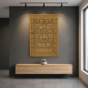 Tapiz Rectangular de Tela de Algodón Orissa con Estampado Tradicional para Decoración de Interiores, para Sala de Estar, Todas las Temporadas - Product Image 6