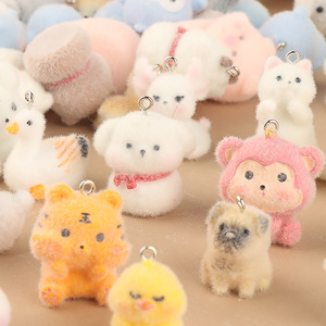 Mini cucciolo di Alpaca ciondoli in resina di coniglio accessori <span class=keywords><strong>gancio</strong></span> in resina animali che affollano 3D Figure ornamenti regalo in miniatura collezione - Product Image 2