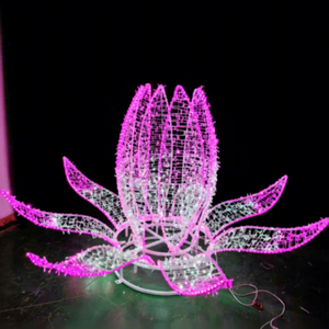 Escultura Floral Luminosa 3D con Diseño de Flor de Cerezo para Proyectos de Paisajismo Temporal en Exteriores - Product Image 1
