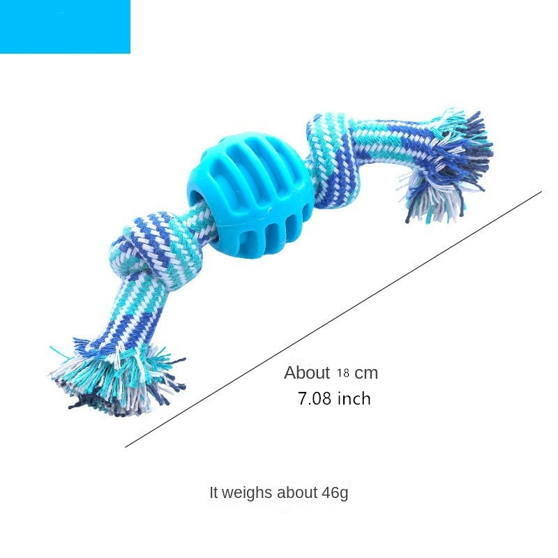Blue rope knot ball