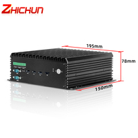 ZHICHUN M696 integrado sin ventilador Intel Core 2,2 GHz CPU 4GB RAM 64GB SSD Industrial Mini PC Quad Core Lenoo computadora GDDR3