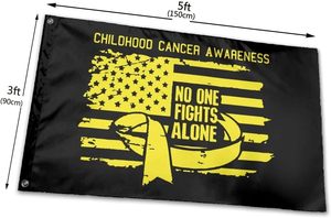 แบนเนอร์ธงความรู้เกี่ยวกับมะเร็งในเด็กโพลีเอสเตอร์ 100% แบบกําหนดเอง 3 'X 5' - Product Image 3